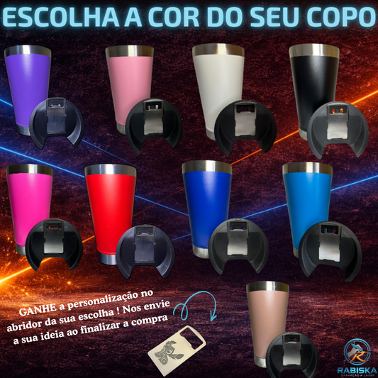 Copo Térmico Personalizado em 360°- (Atlético Goiano)-473ml