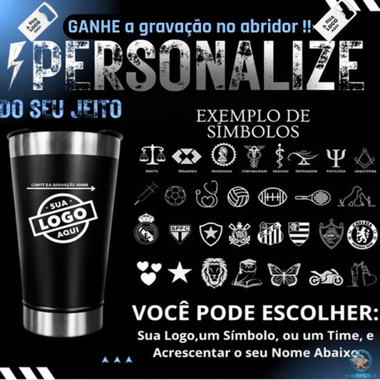 Copo Térmico Personalizado - Monte sua arte