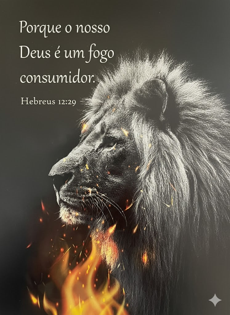 Quadro Decorativo em MDF - Hebreus 12:29