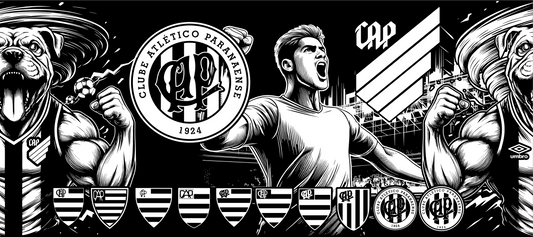 Copo Térmico Personalizado em 360°- (Atlético Paranaense)-473ml