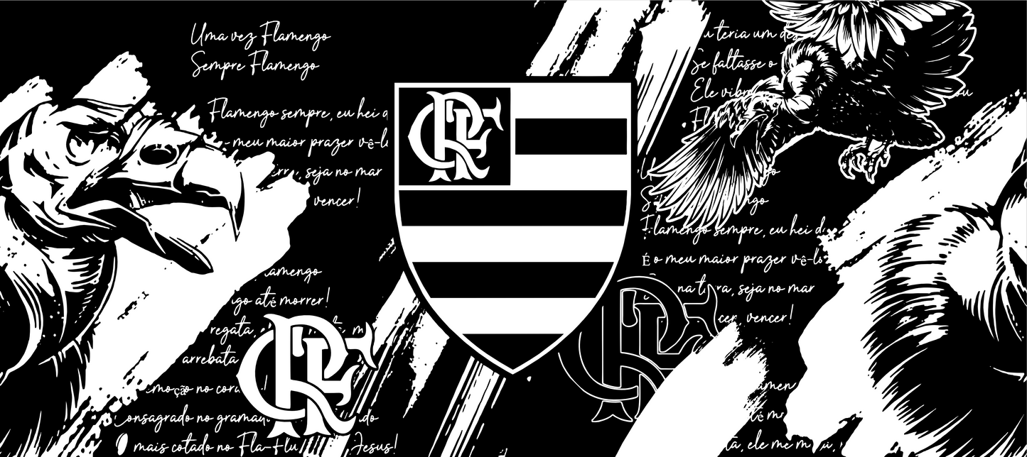 Copo Térmico Personalizado em 360°- (Hino do Flamengo)-473ml